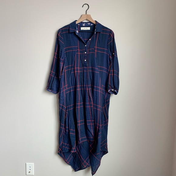 Anthro Isabella Sinclair Plaid Asymetrical Dress - Picture 10 of 10